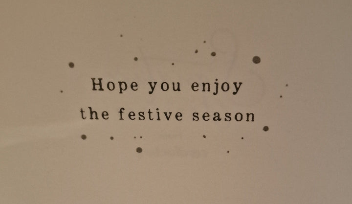 Weihnachtskarte "Sending warmest Christmas wishes...."