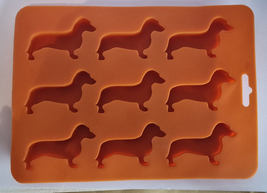 Silikon - Backform für Plätzchen/ Kekse in Dachshund/ Dackel-Form