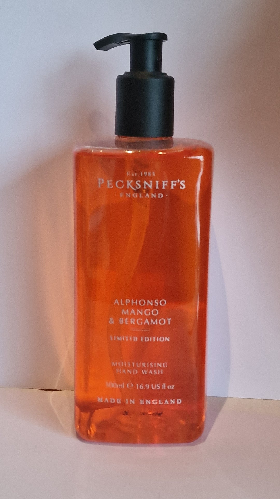 Pecksniffs Frühling/Sommer 500ml Flüssigseife im Spender " Alphonso Mango & Bergamotte"