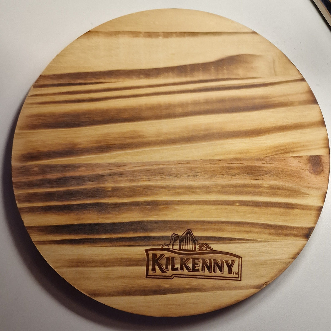 Echtholz Frühstücksbrett / Schneidebrett mit "Kilkenny"-Branding