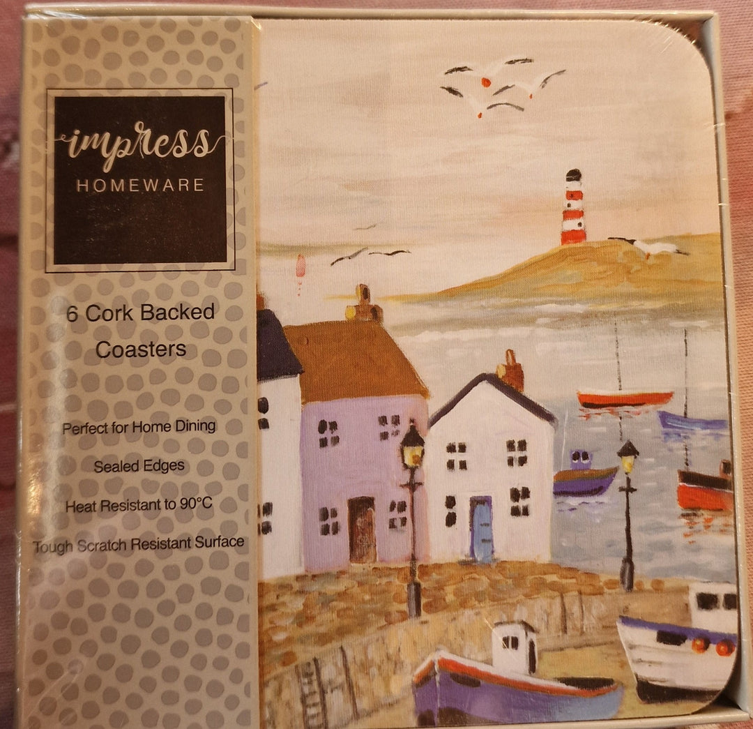 Untersetzer, 6 er Set, eckig "Seafront"