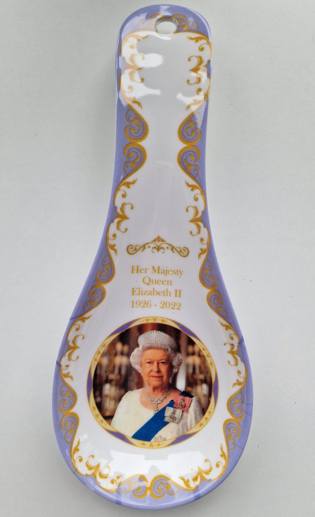 Löffel-Ablage ( Spoon-Rest) , Kunststoff "Queen Elisabeth II. 1926-2022" aus der Royal Heritage Serie