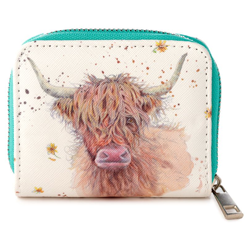 Highland Cow, kleines Portemonnaie mit Reißverschluss, Motiv 2