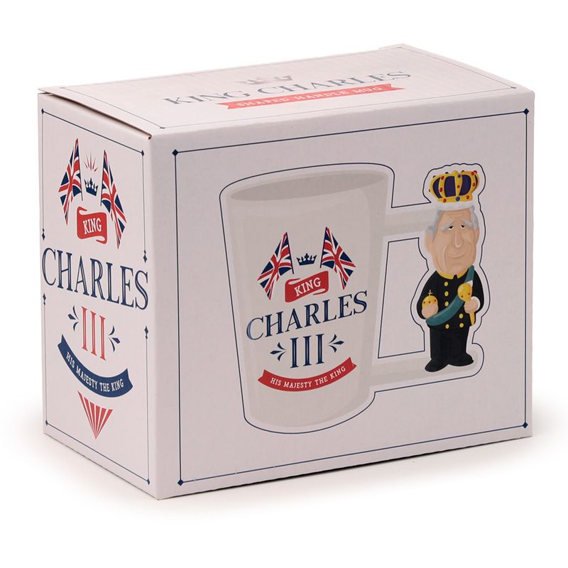 Keramiktasse  "King Charles III. " mit geformtem Henkel