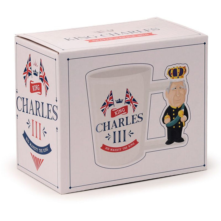 Keramiktasse  "King Charles III. " mit geformtem Henkel