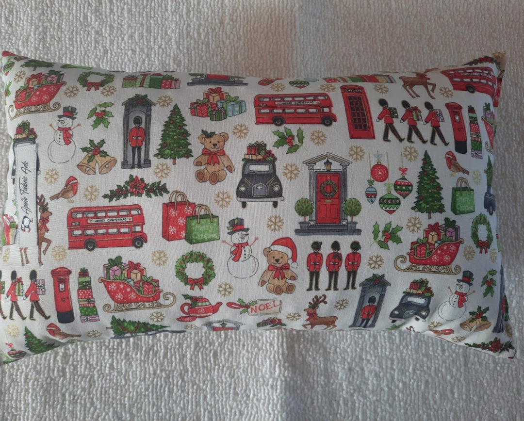 Kissen/ Reisekissen Motiv "Christmas in London" ,