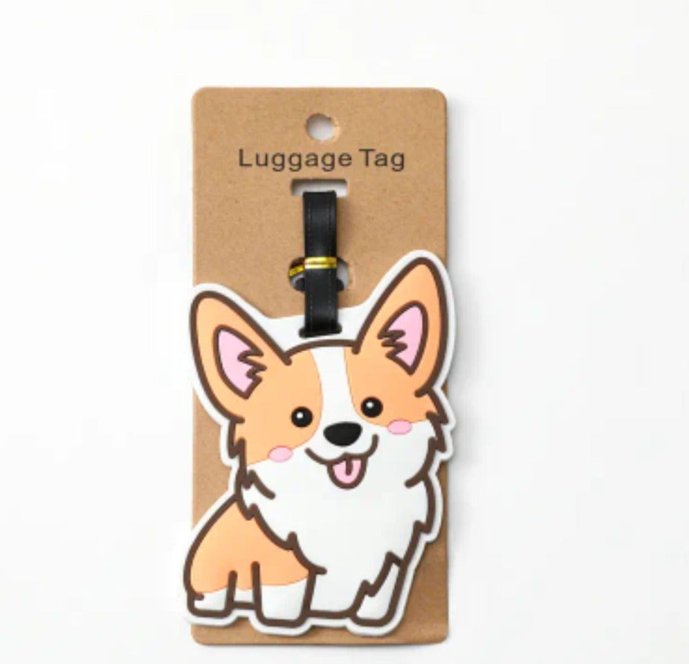 Gepäckanhänger , Silikon "Corgi"