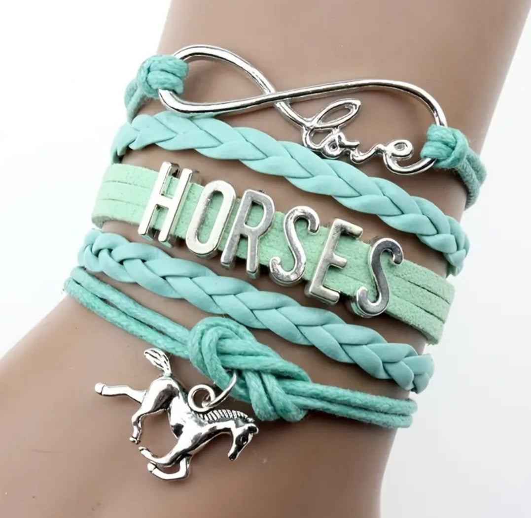 Armschmuck "Love Horses", verschiedene Farben