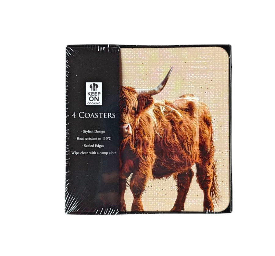 Untersetzer "Highland Cow , 4er Set