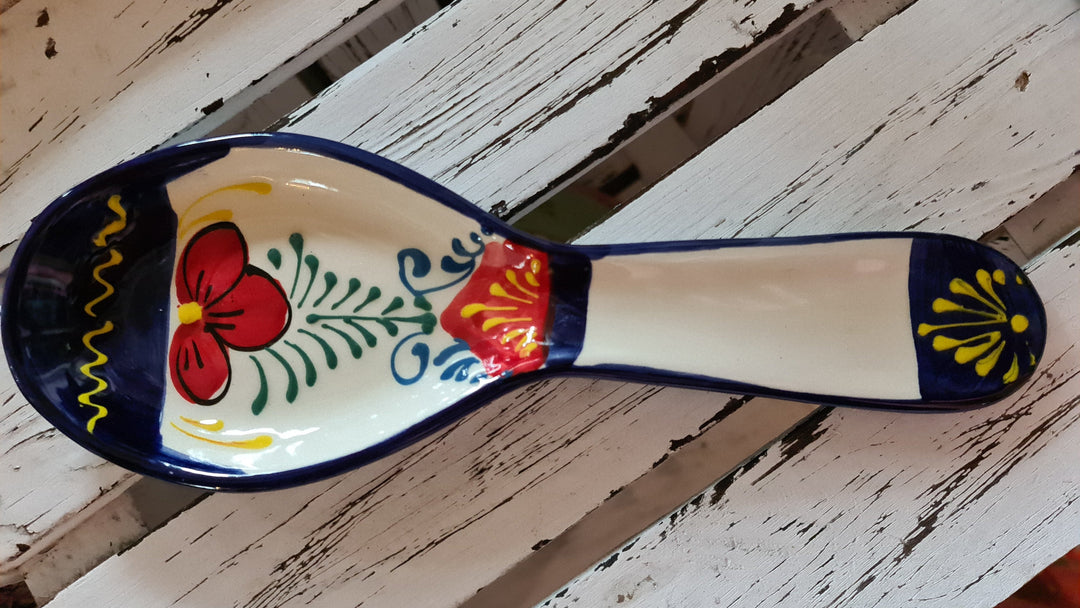 Keramik Löffel Ablage "Motiv 1, Handarbeit, Made in Spanien - British Moments / Fernweh-Kaufhaus