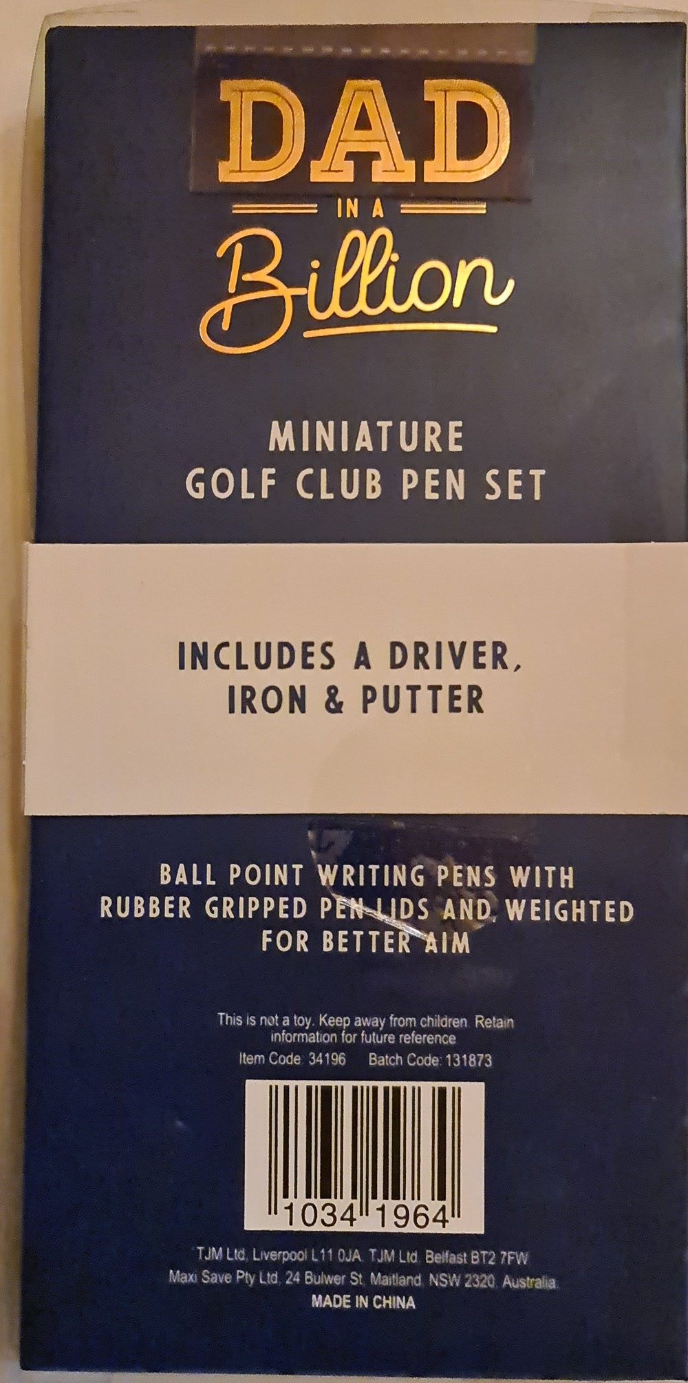 Golf Club Stifte Set, 3er Set Kugeschreiber in Golfschläger Form - British Moments / Fernweh-Kaufhaus