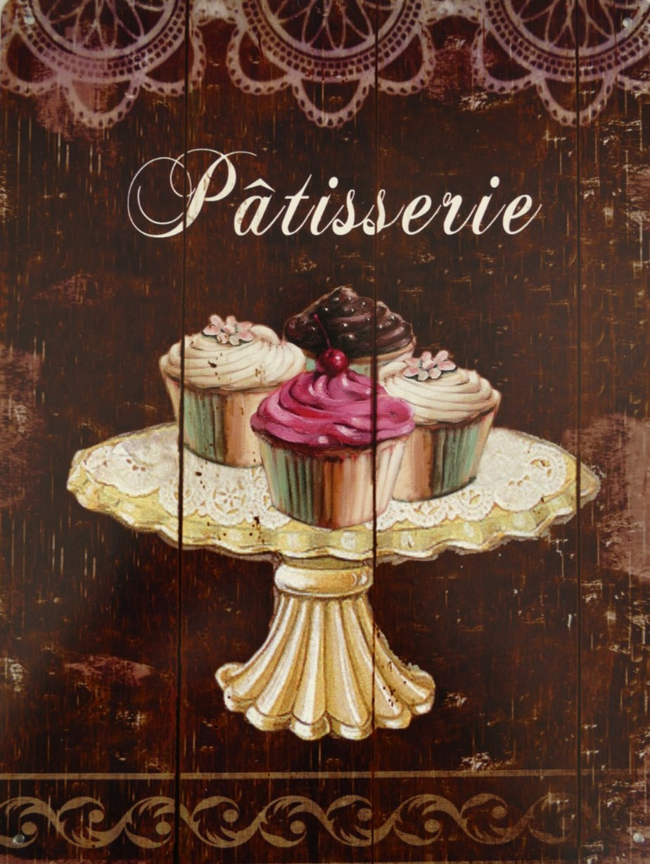 Blechschild "Patisserie" ca 33cm x 25 cm - British Moments