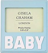 Gisela Graham London, Kleiner Holzbilderrahmen Shabby hellblau "Baby" ca. 10 x 10 cm - British Moments