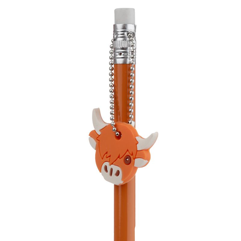 Highland Cow Set aus 2 PVC -Glücksbringer Bleistiften - British Moments / Fernweh-Kaufhaus