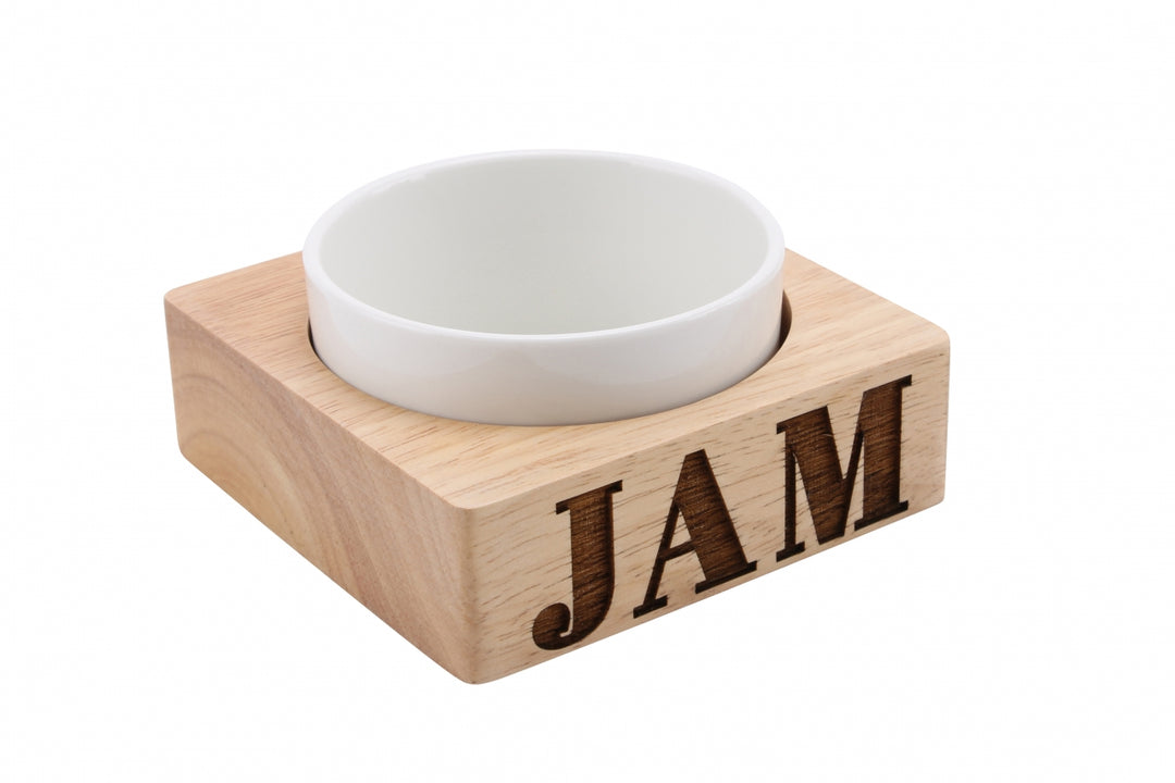 Keramikschale in Holzständer für Marmelade (Wooden/Ceramic Bowl) - British Moments