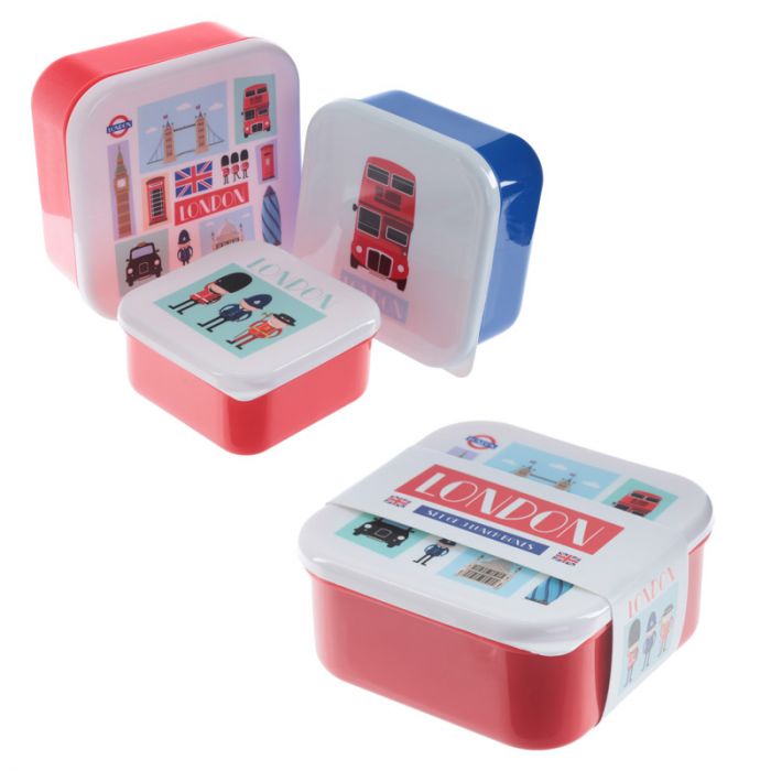 Lunchboxen "London " 3er Set. Toll jetzt zur Picknickzeit - British Moments