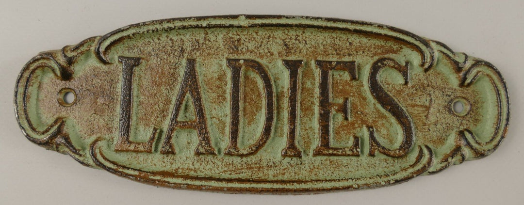 Wandschild , ca. 20cm x 8 cm Eisen mit Beschriftung , "Ladies" - British Moments