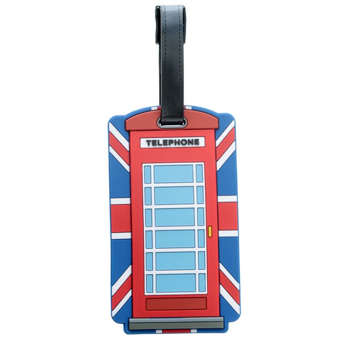Gepäckanhänger PVC "Union Jack/ Britische Telefonzelle"