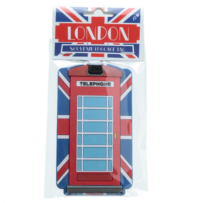 Gepäckanhänger PVC "Union Jack/ Britische Telefonzelle"