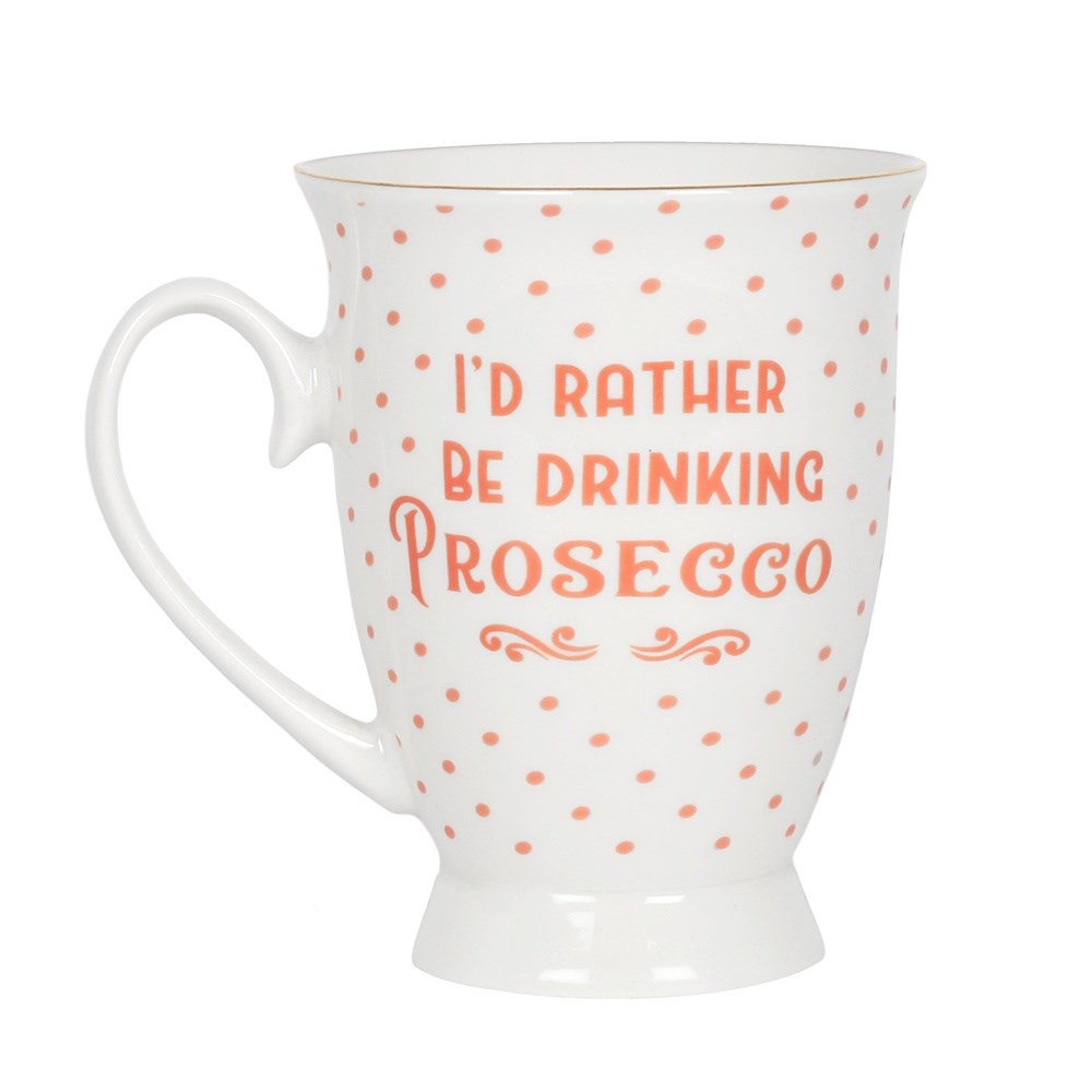 Becher/ Tasse mit Beschriftung "I'd rather be drinking prosecco" - British Moments