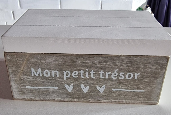 Holzkiste " mon petit tresor"