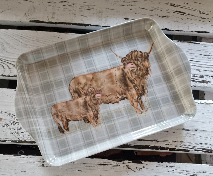 Mini Tablett  "Highland Cows"  