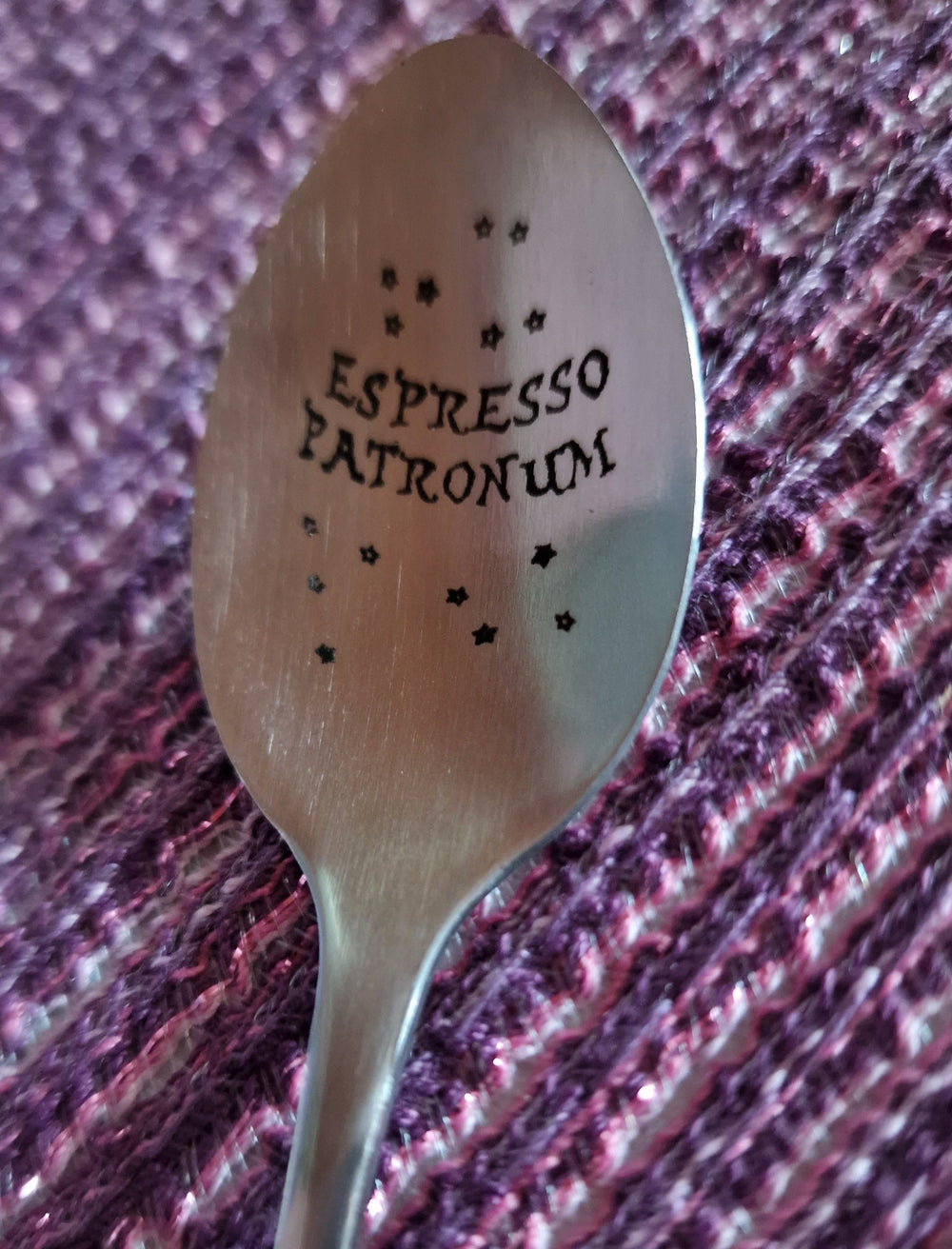 Löffel, " Espresso Patronum " rostfrei