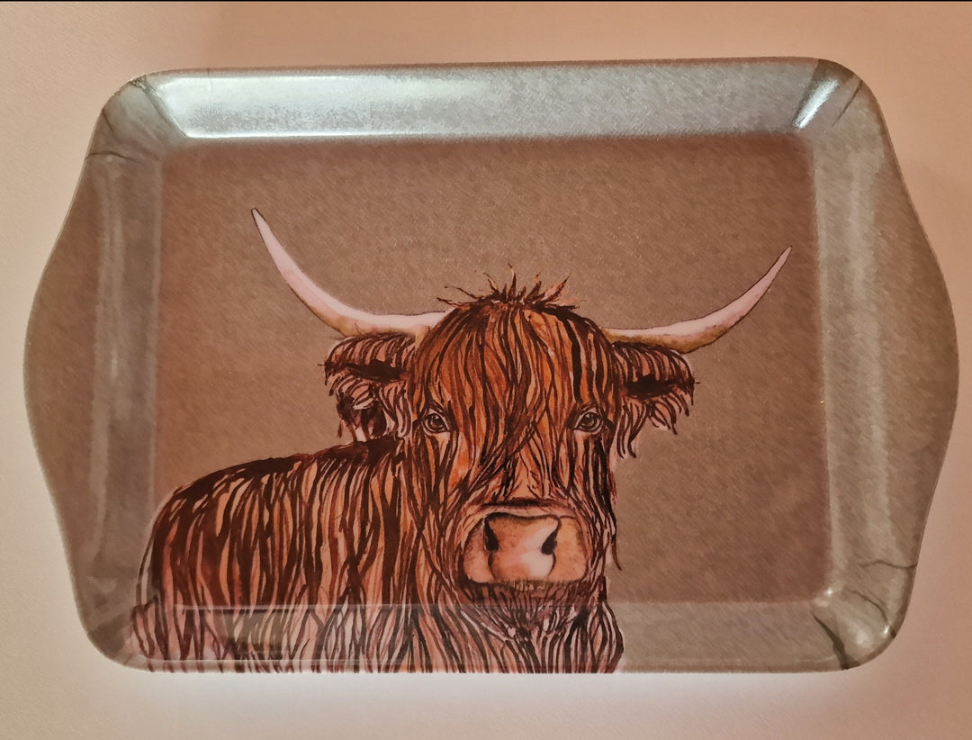 Mini Tablett  "Highland Cow"