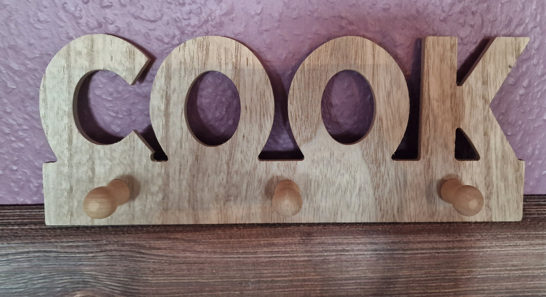 Haken für die Küche  "COOK," Holz natur