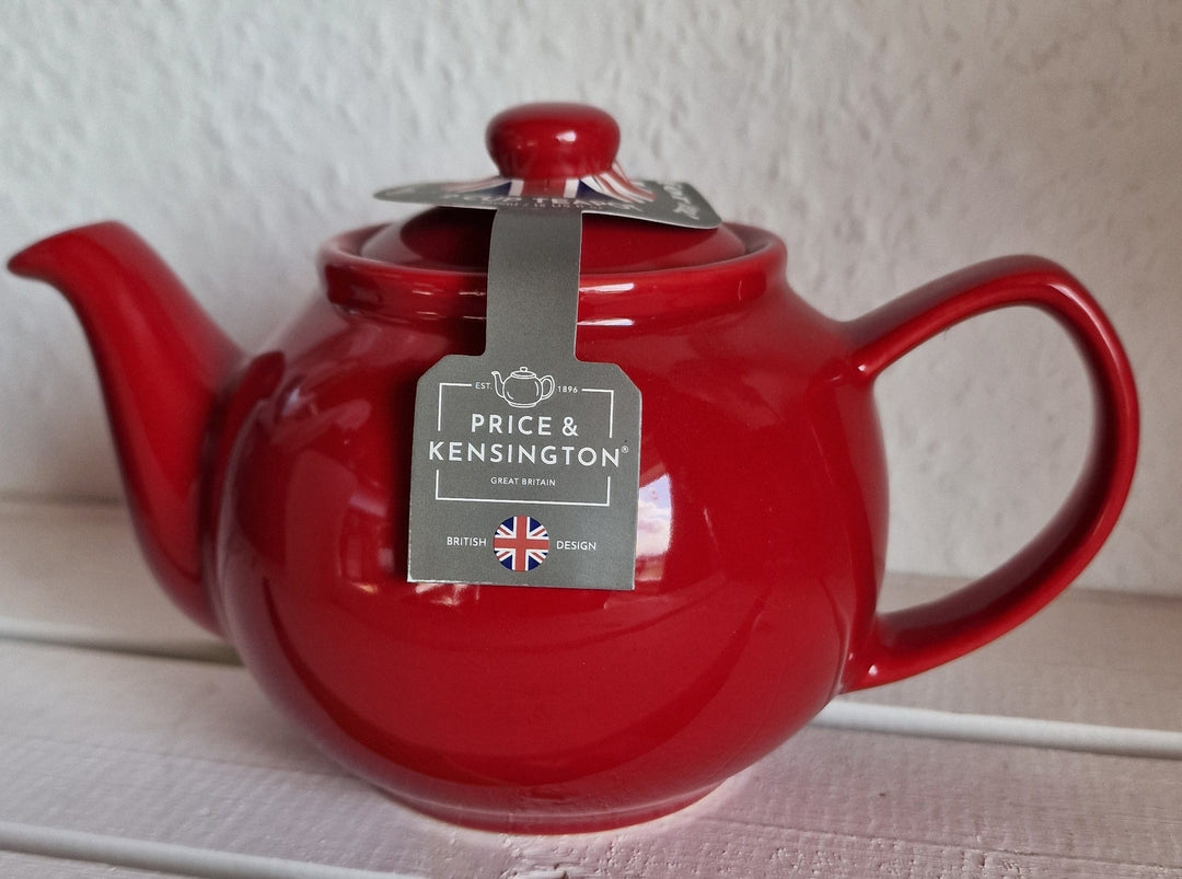 Kleine Teekanne, rot glänzend ,  Price & Kensington