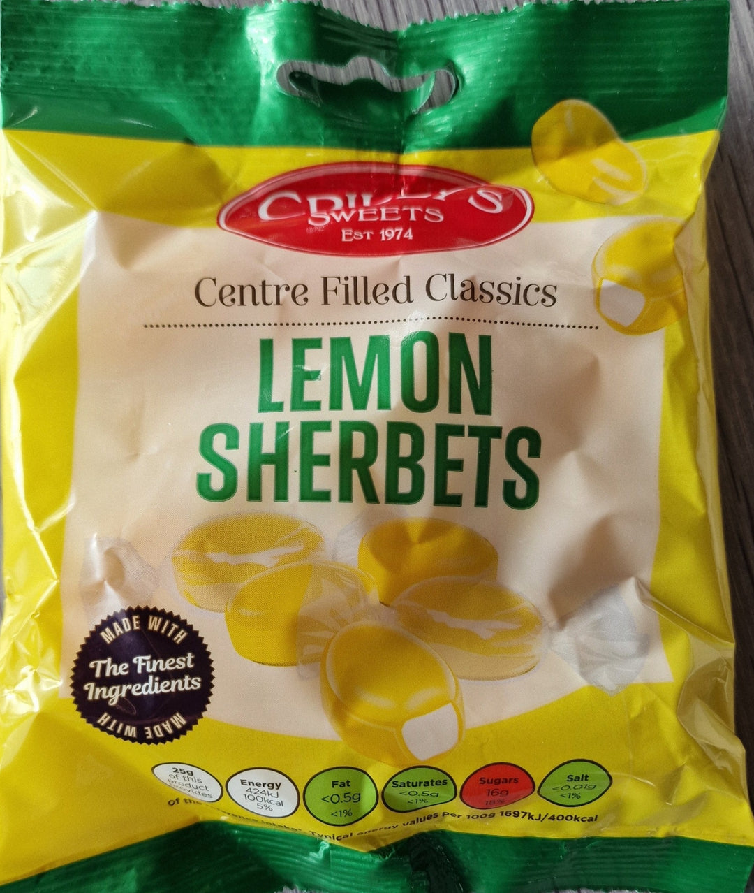 Lemon Sherbets Bonbons, 100 gr Beutel