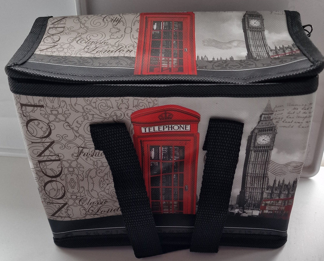 Gewebte Mini Kühltasche , "London" . Perfekt für die Picknick-Zeit