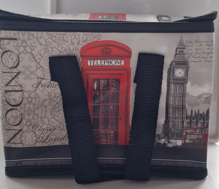 Gewebte Mini Kühltasche , "London" . Perfekt für die Picknick-Zeit