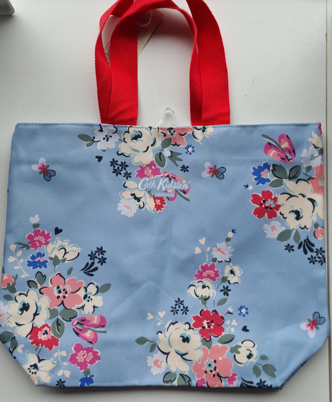 Shopper /Einkaufstasche im Blümchen Design, hellblau, designed by Cath Kidston