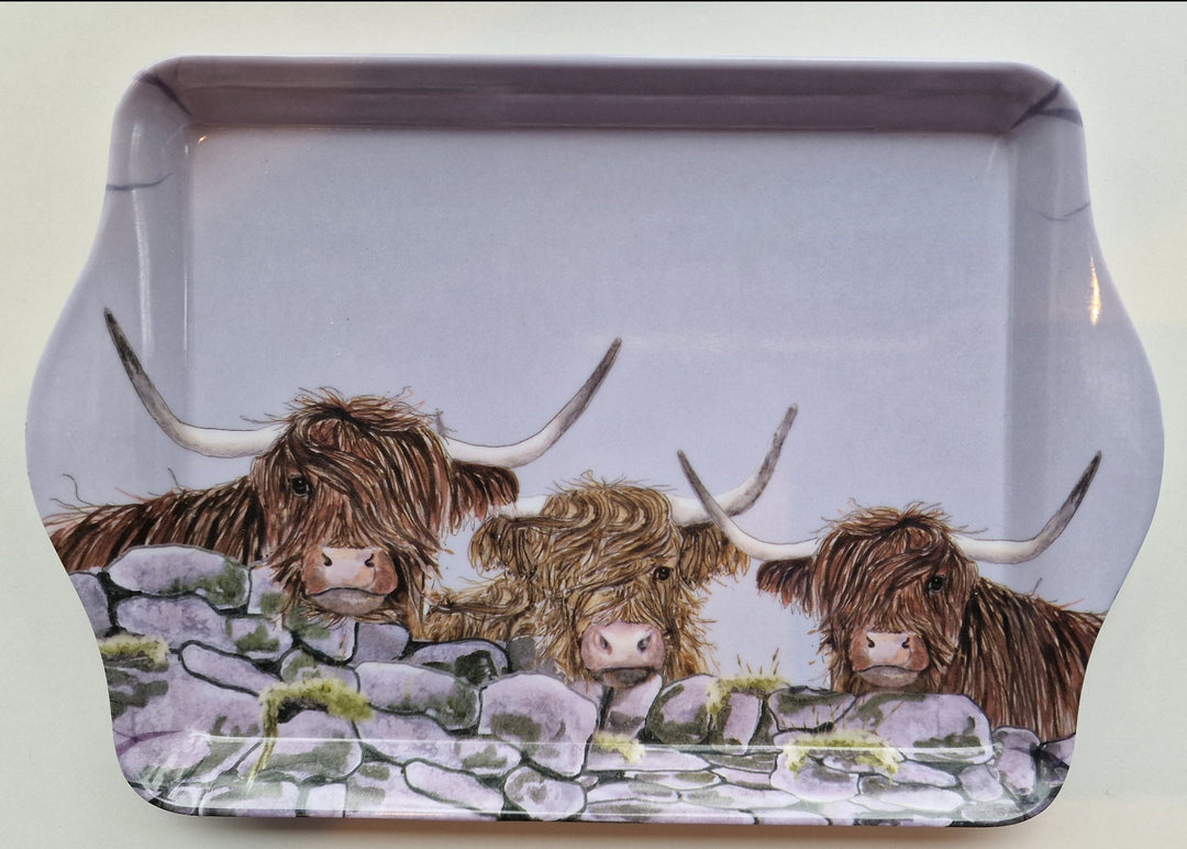 Mini Tablett  "Highland Cows"