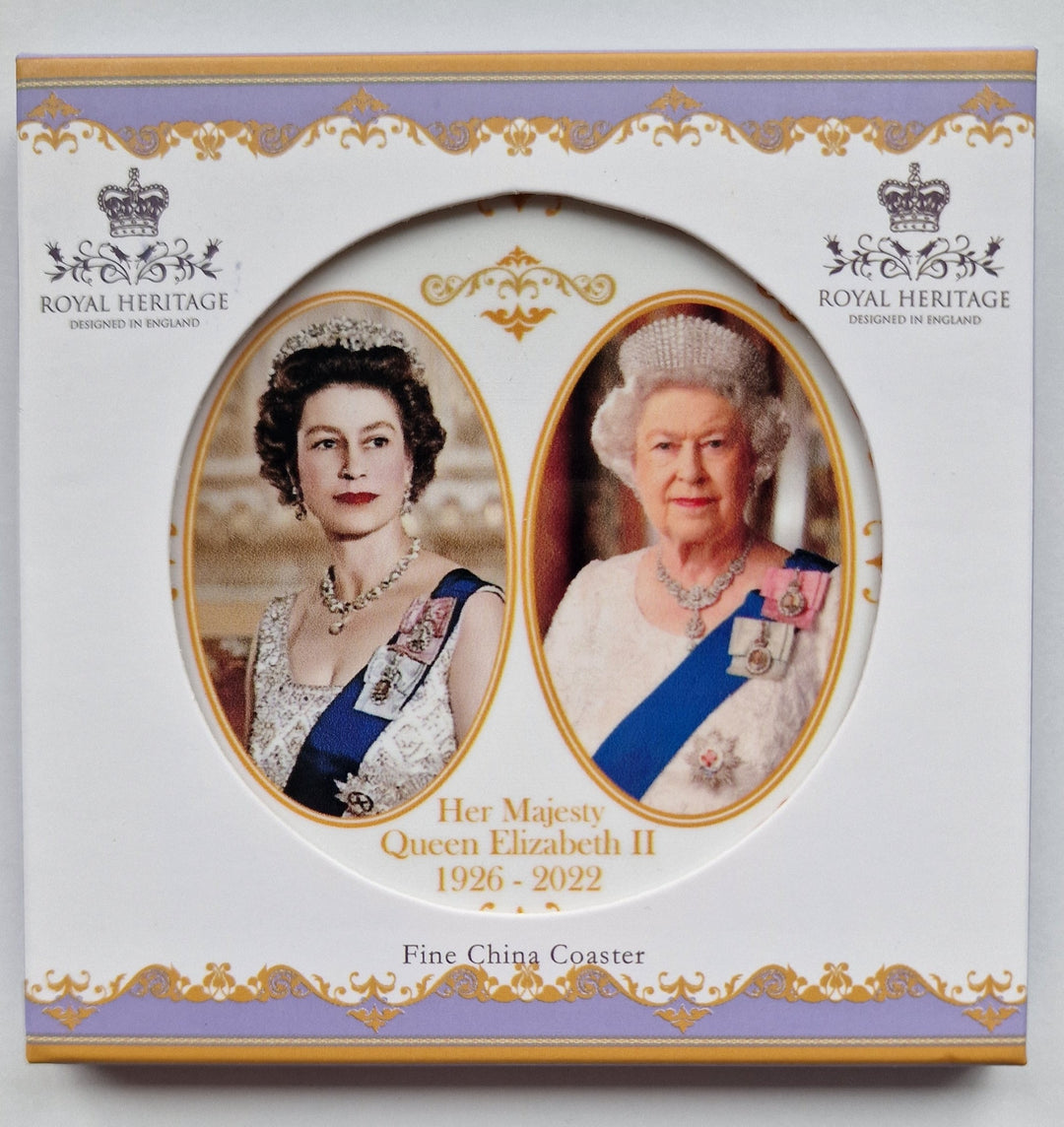 Porzellan Untersetzer  "Queen Elisabeth II. 1926-2022" aus der Royal Heritage Serie