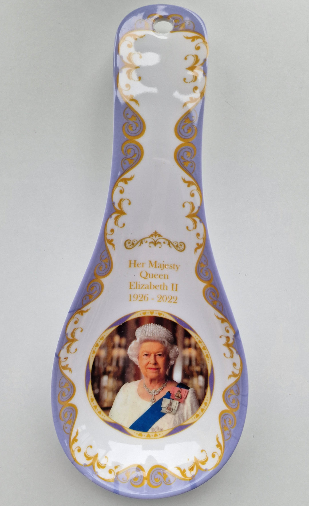 Löffel-Ablage ( Spoon-Rest) , Kunststoff  "Queen Elisabeth II. 1926-2022" aus der Royal Heritage Serie