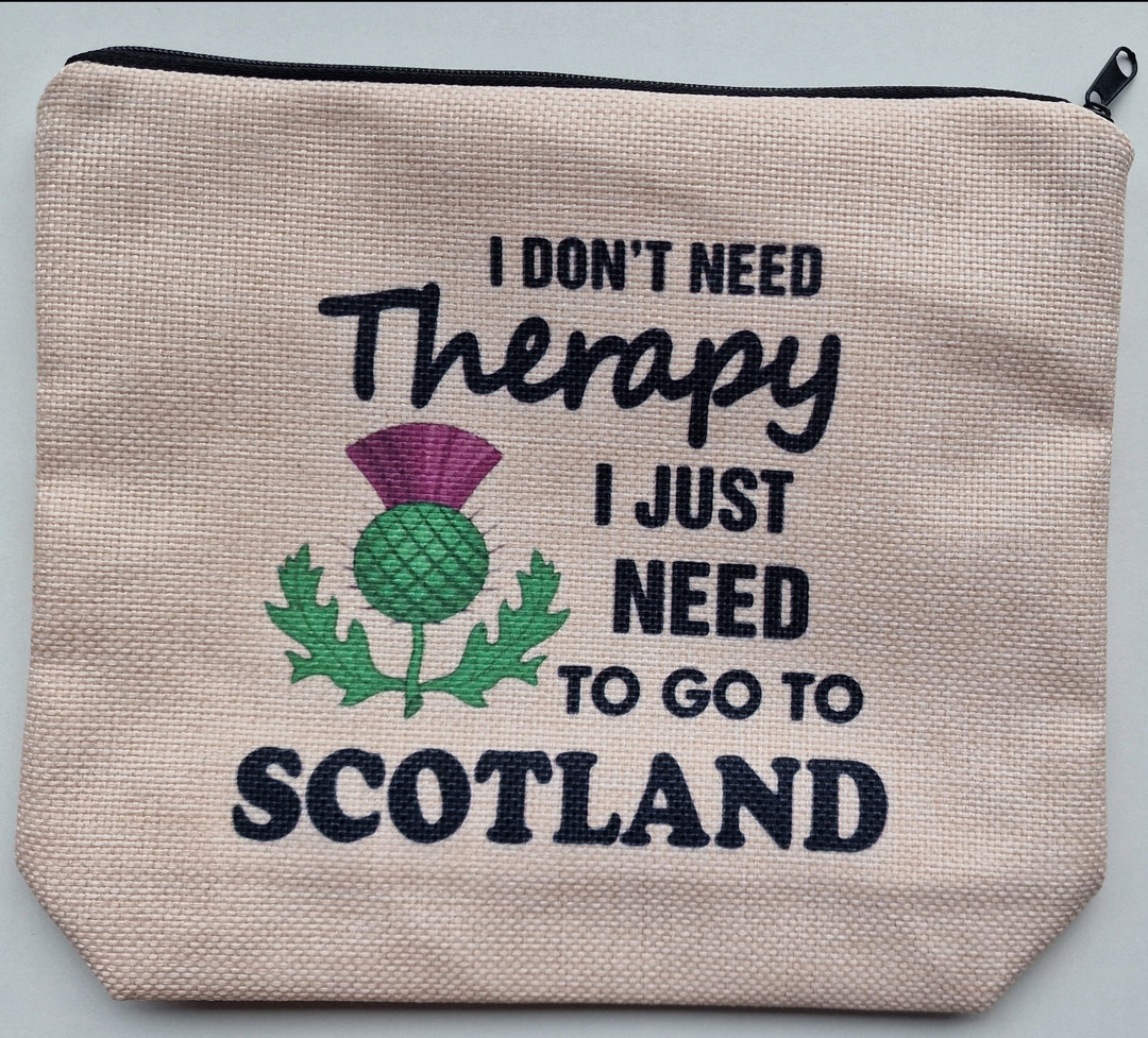 Make-up/ Kosmetik-Tasche, "I don't need therapy, I just need to go to Scottland"
