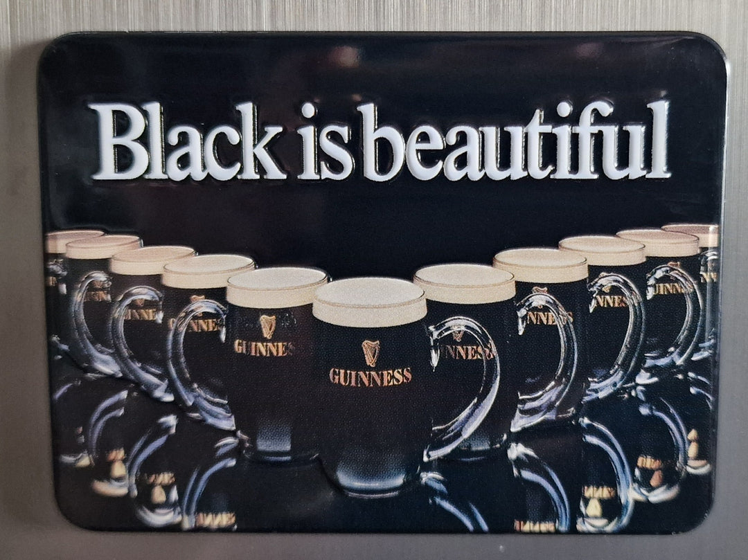 Guinness Kühlschrank-Magnet "Black is beautiful"