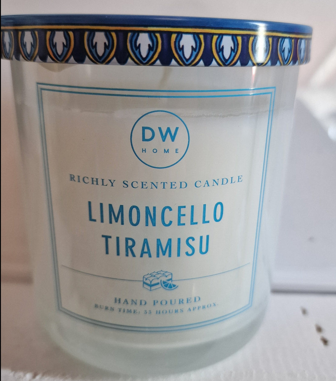 Handgegossene Duftkerze "Limoncello Tiramisu"., groß, 244 gr.