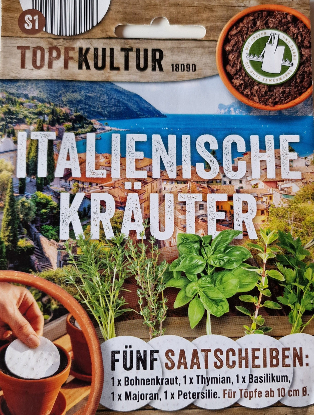 Italienische Kräuter zum Selbst ziehen, 5 Saatscheiben