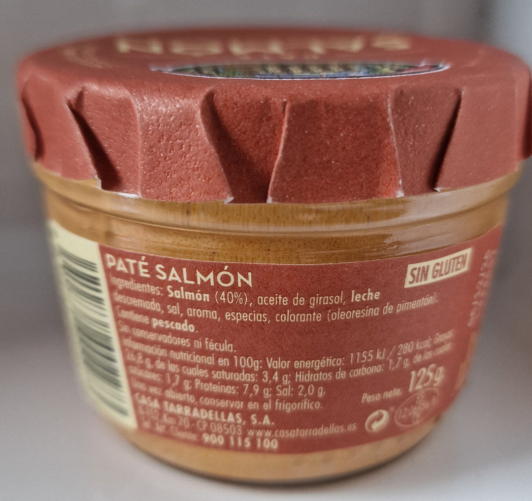 Paté Salmon 125 gr. Glas . Lachspastete Casa Tarradellas