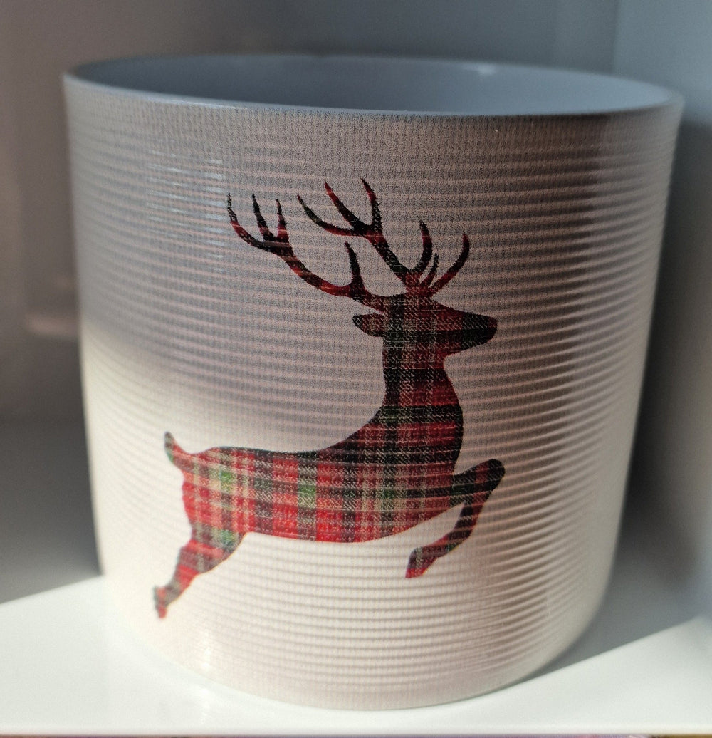 Keramik-Blumentopf "Highland Deer", ca.  15 cm