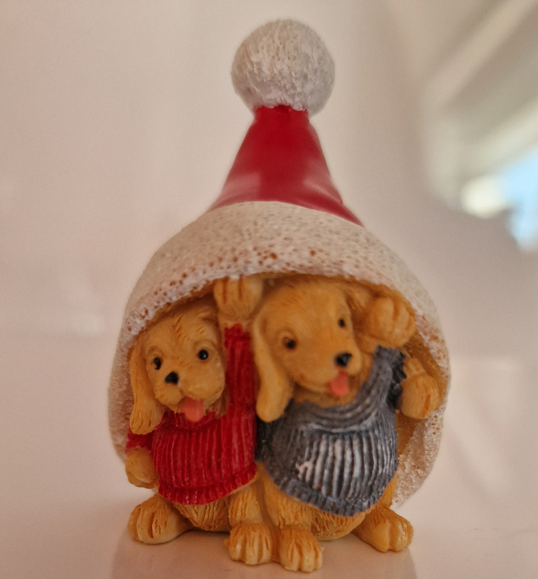 Deko Figur Hunde, weihnachtlich