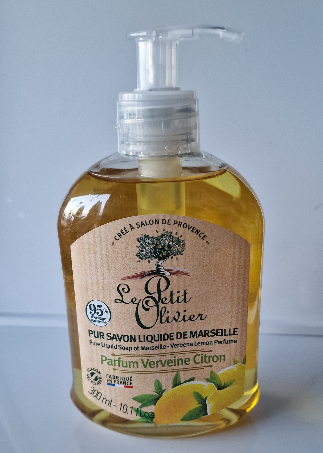 Le petit Olivier , Flüssigseife aus Marseille "Verveine Citron" im 300ml Pumpspender