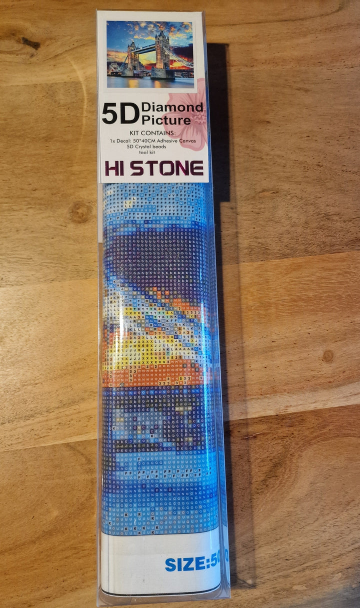 Diamond - Painting - Set "London Tower Bridge", ca. 50 cm  x 40cm 