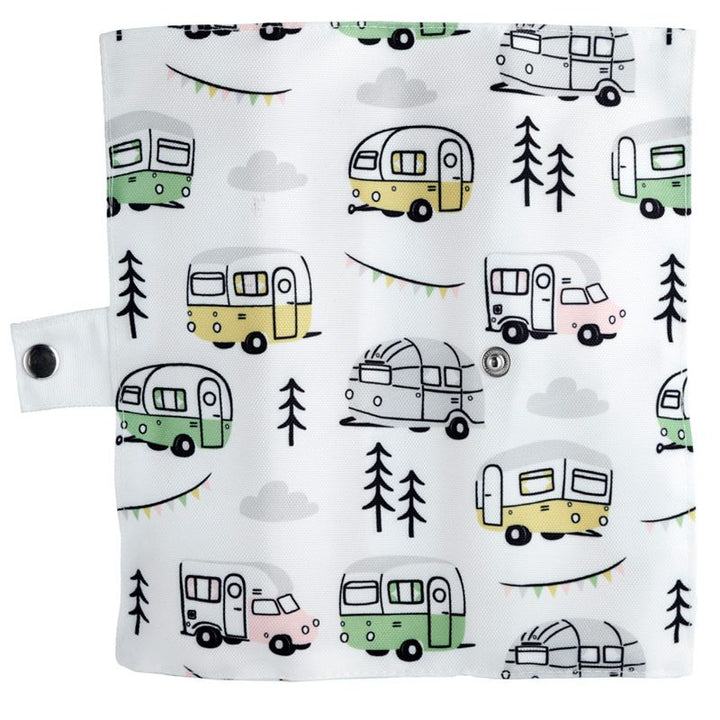 6-er Besteck Set "Wohnwagen"  aus 100% Bambus im Segeltuch-Halter - British Moments / Fernweh-Kaufhaus