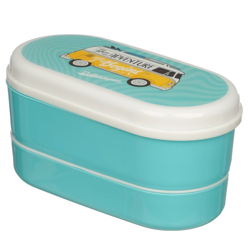 Bento Box / Lunch-Box "Volkswagen Bulli",  Sommer Design , blau