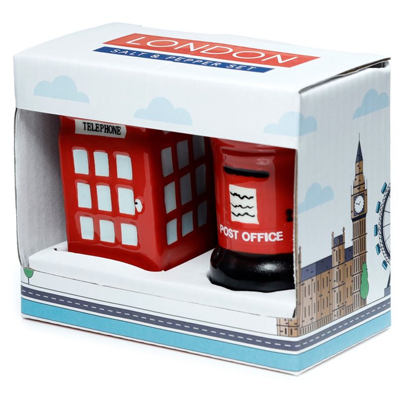 Keramik London Salz & Pfefferstreuer Set, Brief-und Telefonbox