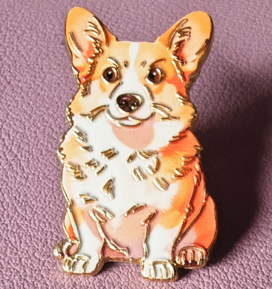 Brosche/Pin/Anstecknadel,  Corgi,  Metall